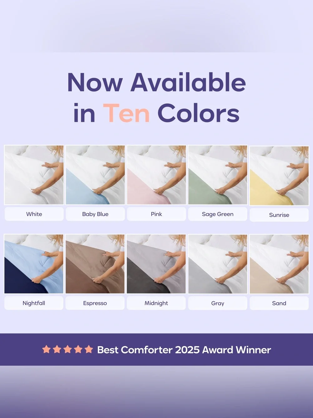 NWT - Mellow - MarshMellow Comforter - White - Twin